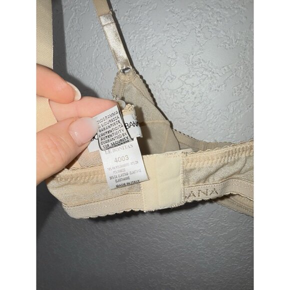 Dolce & Gabbana Intimo Shimmer Bra Size 32 Made In Italy XS/S NEW Nude 1A - Picture 9 of 9